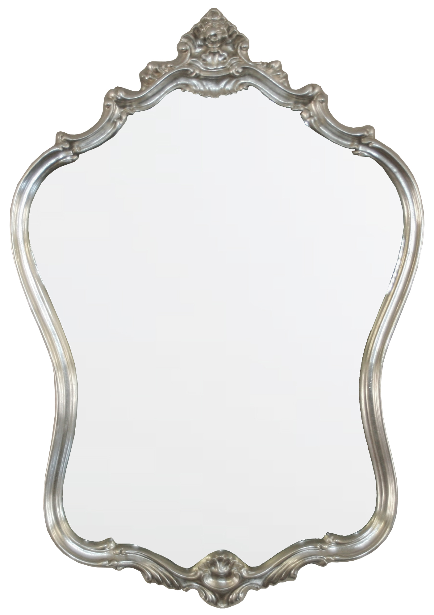 TS075 Wall décor art mirror silver classic ornate rectangular vertical